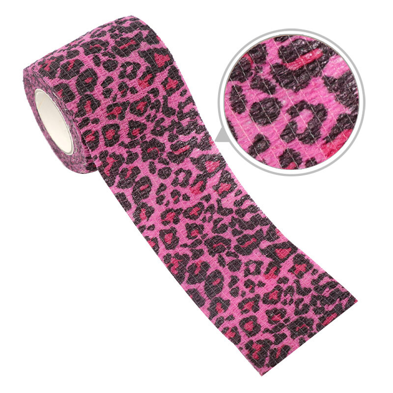 1/3/6 komada ružičaste trake s uzorkom leoparda, zavoj za tetoviranje, protuklizni, sportski netkani materijal, samoljepljivi elastični zavoj