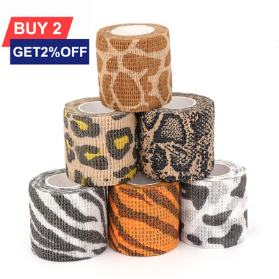 1/2/6 τεμ. Animal Printed Self Acid Tattoo Elastic Bandage 4,5m Αθλητική ταινία περιτυλίγματος για Κιτ πρώτων βοηθειών στο γόνατο της άρθρωσης των δακτύλων Ταινία για κατοικίδια