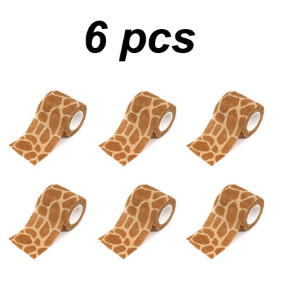 1/2/6 buc Bandaj elastic autoadeziv pentru tatuaj, imprimat cu animale, 4,5 m, bandă de înfășurare sportivă pentru articulația degetelor, genunchi, trusă de prim ajutor, bandă pentru animale de companie