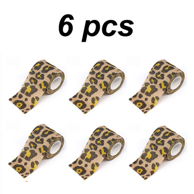 1/2/6 buc Bandaj elastic autoadeziv pentru tatuaj, imprimat cu animale, 4,5 m, bandă de înfășurare sportivă pentru articulația degetelor, genunchi, trusă de prim ajutor, bandă pentru animale de companie