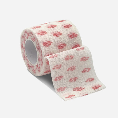 1 otisnuti samoljepljivi elastični zavoj u boji sportske torbe od 4,8 metara s trakom za kućne ljubimce na zglobovima prstiju i koljenima