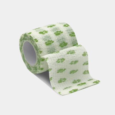 1 otisnuti samoljepljivi elastični zavoj u boji sportske torbe od 4,8 metara s trakom za kućne ljubimce na zglobovima prstiju i koljenima