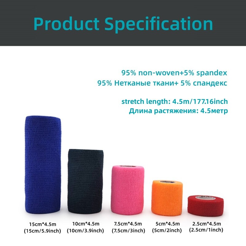 Fitness Elastične trake Traka za tijelo Tiskani elastični zavoj Komplet prve pomoći Netkani kohezivni Sport Slobodno vrijeme Higijena Elastoplast