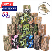 4,8 m Hunt Prerušavanje Elastoplast kamuflažna elastična traka za omotavanje Samoljepljiva sportska zaštita Zavoj za gležanj, koljeno, prste i ruke