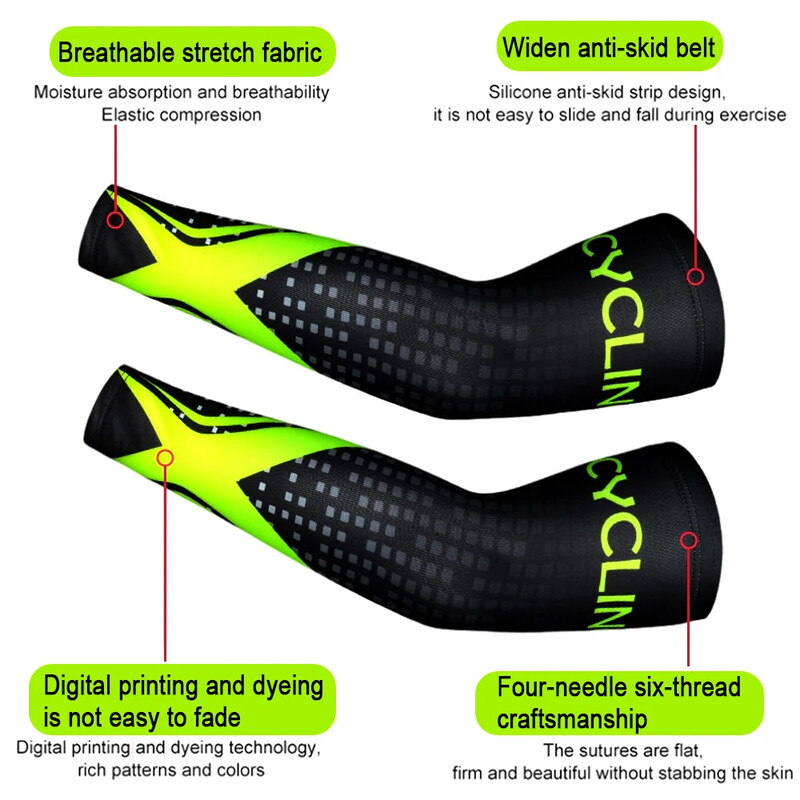 1 par sportskih biciklističkih rukava za ruke, anti-UV zaštita od sunca UPFArm kompresijska navlaka za trčanje, košarku, nogomet, ribolov