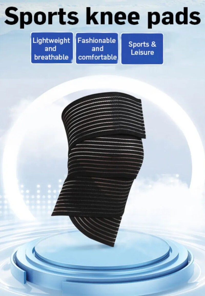 1PC Ekstra dugi elastični kompresijski zavoj za koljena Potpora za noge, stabilizirajuće ligamente, čučnjeve, košarku, trčanje