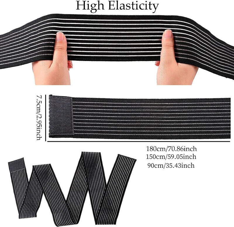 1PC Ekstra dugi elastični kompresijski zavoj za koljena Potpora za noge, stabilizirajuće ligamente, čučnjeve, košarku, trčanje