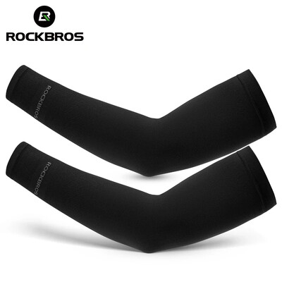 ROCKBROS Ice Silk Ръкави Слънцезащита UV Mangas Бягане Колоездене Нагреватели за ръце Спорт Баскетбол Волейбол Готини ръкави