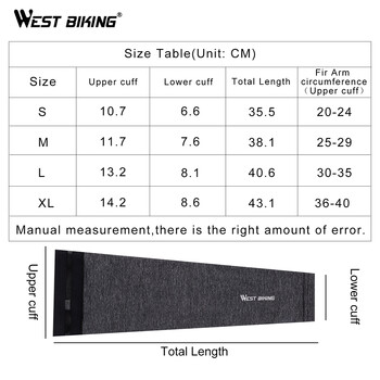 WEST BIKING Ice Silk Спортни ръкави Ръкави Колоездене Ръкави Покривало Слънце UV защита Бягане на открито Фитнес Летни ръкави Ръкави