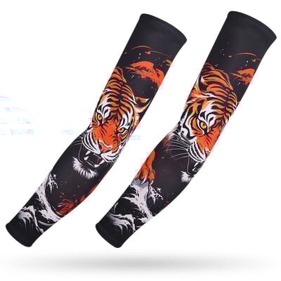 Rukavi za trčanje, pecanje, vožnja, biciklizam, 3D tetovaža rukava, veća veličina, ljetna UV zaštita od sunca, sportski košarkaški jastučić za laktove,