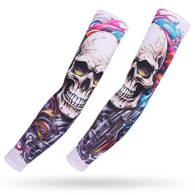 Rukavi za trčanje, pecanje, vožnja, biciklizam, 3D tetovaža rukava, veća veličina, ljetna UV zaštita od sunca, sportski košarkaški jastučić za laktove,