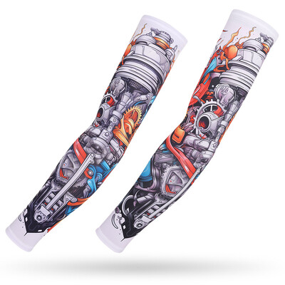 Rukavi za trčanje, pecanje, vožnja, biciklizam, 3D tetovaža rukava, veća veličina, ljetna UV zaštita od sunca, sportski košarkaški jastučić za laktove,