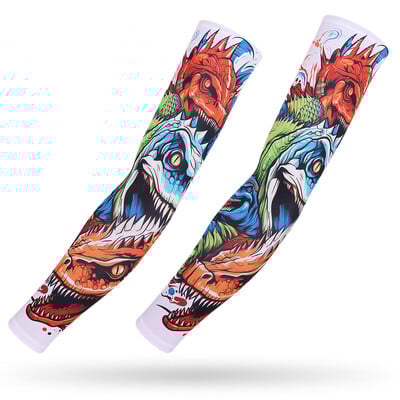 Rukavi za trčanje, pecanje, vožnja, biciklizam, 3D tetovaža rukava, veća veličina, ljetna UV zaštita od sunca, sportski košarkaški jastučić za laktove,