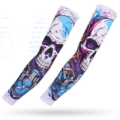 Rukavi za trčanje, pecanje, vožnja, biciklizam, 3D tetovaža rukava, veća veličina, ljetna UV zaštita od sunca, sportski košarkaški jastučić za laktove,