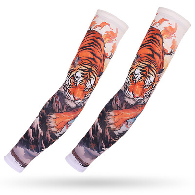 Rukavi za trčanje, pecanje, vožnja, biciklizam, 3D tetovaža rukava, veća veličina, ljetna UV zaštita od sunca, sportski košarkaški jastučić za laktove,