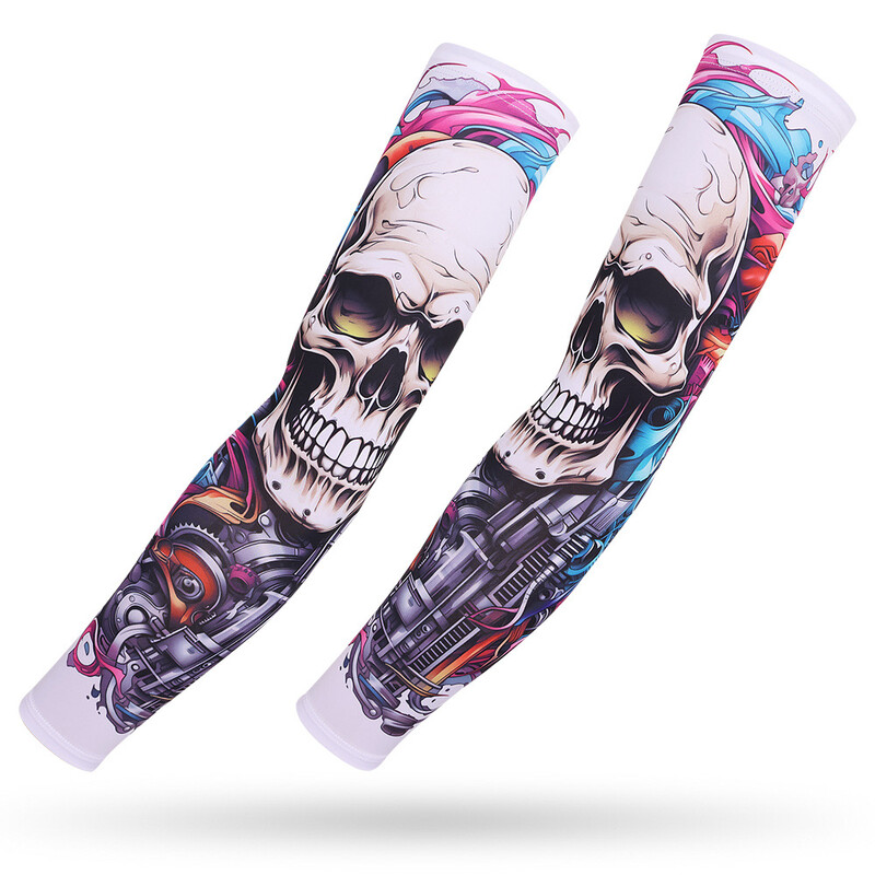 Rukavi za trčanje, pecanje, vožnja, biciklizam, 3D tetovaža rukava, veća veličina, ljetna UV zaštita od sunca, sportski košarkaški jastučić za laktove,