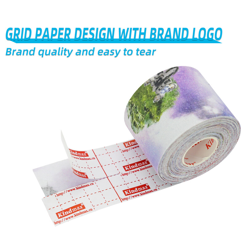 Kindmax Healthcare Fashion Printing Šarene kineziološke trake Kit za atletske sportove Štitnik za mišiće 5cm x 5m Roll