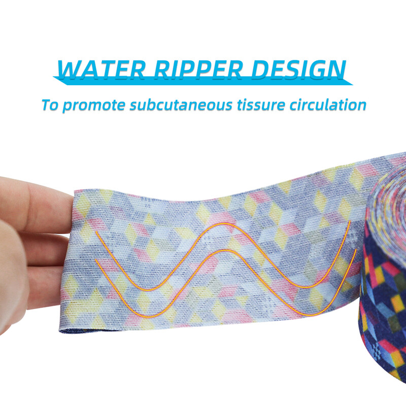 Kindmax Healthcare Fashion Printing Šarene kineziološke trake Kit za atletske sportove Štitnik za mišiće 5cm x 5m Roll