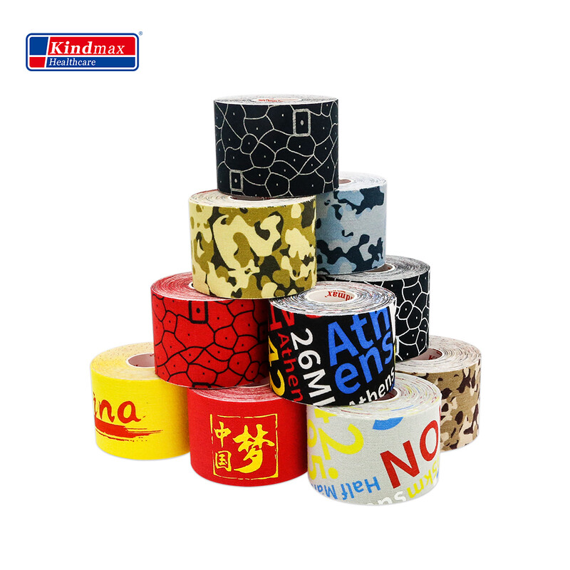 Kindmax kineziološka traka atletska sportska traka za odbojku, klečeći mišić za sprječavanje prskanja vode, rola 5 cm x 5 m