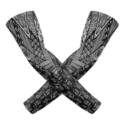 2PCS Summer Sun UV Protection Biker Arm Tattoo Sleeves Cooling Cycling Running Warmers Cover Men Women Sports Armguards маншет