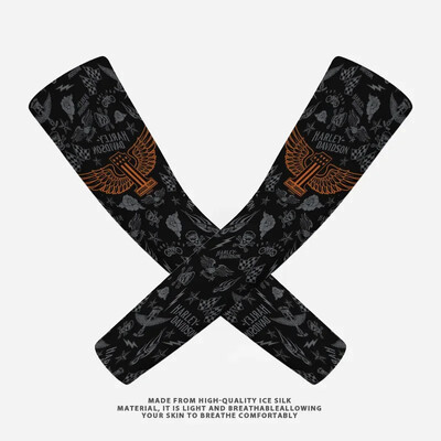 2PCS Summer Sun UV Protection Biker Arm Tattoo Sleeves Cooling Cycling Running Warmers Cover Men Women Sports Armguards маншет