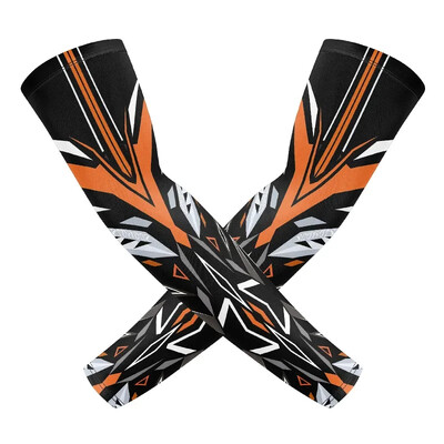 2PCS Summer Sun UV Protection Biker Arm Tattoo Sleeves Cooling Cycling Running Warmers Cover Men Women Sports Armguards маншет