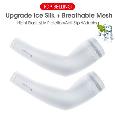 WEST BIKING 1 par sportskih, prozračnih, brzo sušećih, biciklističkih rukava za ruke bez prstiju, ljetno trčanje, UV zaštita, rukavi od tkanine za led