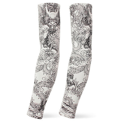 Skriešanas piedurknes Riteņbraukšanas aproces Spēļu uzmavas Roku sildītāji Ātri Dry Sporta Spēļu Tetovējums Piedurknes Elkoņu spilventiņi Skriešanas rokas pārvalks