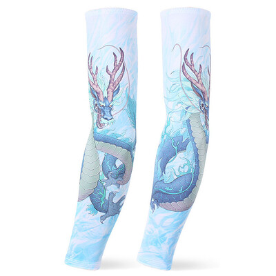 Skriešanas piedurknes Riteņbraukšanas aproces Spēļu uzmavas Roku sildītāji Ātri Dry Sporta Spēļu Tetovējums Piedurknes Elkoņu spilventiņi Skriešanas rokas pārvalks