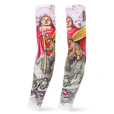 Skriešanas piedurknes Riteņbraukšanas aproces Spēļu uzmavas Roku sildītāji Ātri Dry Sporta Spēļu Tetovējums Piedurknes Elkoņu spilventiņi Skriešanas rokas pārvalks