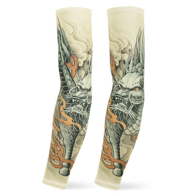 Skriešanas piedurknes Riteņbraukšanas aproces Spēļu uzmavas Roku sildītāji Ātri Dry Sporta Spēļu Tetovējums Piedurknes Elkoņu spilventiņi Skriešanas rokas pārvalks