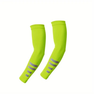 2kom Ljetni rukavi za zaštitu od sunca na otvorenom Brzosušeći prozračni noćno trčanje Biciklizam Reflektirajući ledeni svileni rukavi