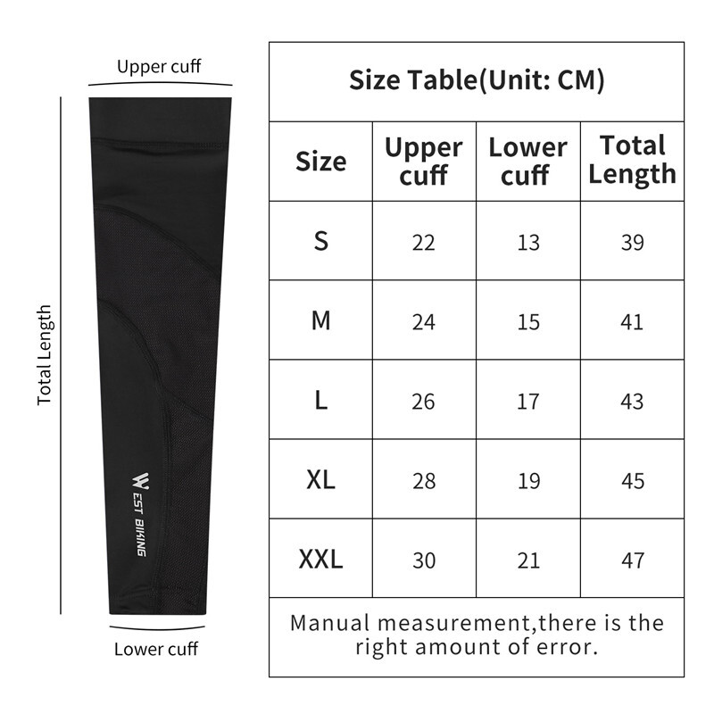 WEST BIKING Mâneci de braț pentru ciclism Protecție UV la soare Pescuit Alergare Baschet Husă pentru braț Sport în aer liber Fitness Mânecă de compresie