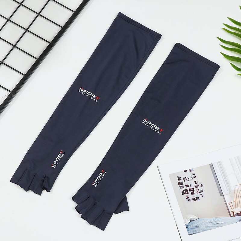 1 poros kvėpuojančios penkių pirštų ledinės rankovės rankovės, apsaugančios nuo saulės, šildytuvas lauke, sportinis jojimas bėgimas, vėsus šilko rankovė