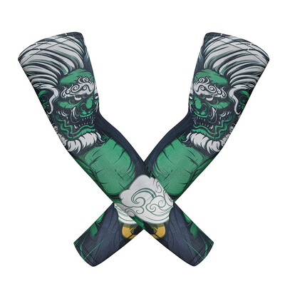 2 KOM Sportski rukavi za ruke Bicikl Motociklizam Biciklizam Trčanje Ribolov Zaštitne tetovaže lubanje Rukavi Košarkaški štitnik za ruke za muškarce i žene