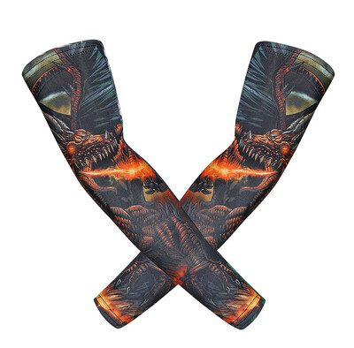 2 KOM Sportski rukavi za ruke Bicikl Motociklizam Biciklizam Trčanje Ribolov Zaštitne tetovaže lubanje Rukavi Košarkaški štitnik za ruke za muškarce i žene