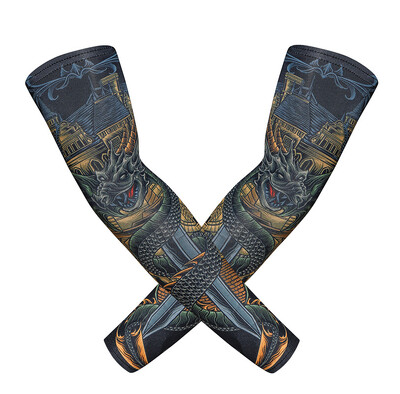 2 KOM Sportski rukavi za ruke Bicikl Motociklizam Biciklizam Trčanje Ribolov Zaštitne tetovaže lubanje Rukavi Košarkaški štitnik za ruke za muškarce i žene