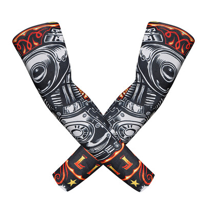 2 KOM Sportski rukavi za ruke Bicikl Motociklizam Biciklizam Trčanje Ribolov Zaštitne tetovaže lubanje Rukavi Košarkaški štitnik za ruke za muškarce i žene