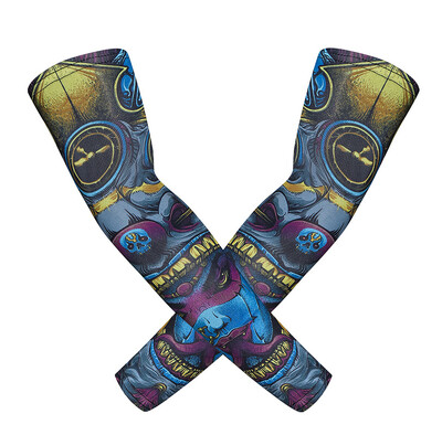 2 KOM Sportski rukavi za ruke Bicikl Motociklizam Biciklizam Trčanje Ribolov Zaštitne tetovaže lubanje Rukavi Košarkaški štitnik za ruke za muškarce i žene