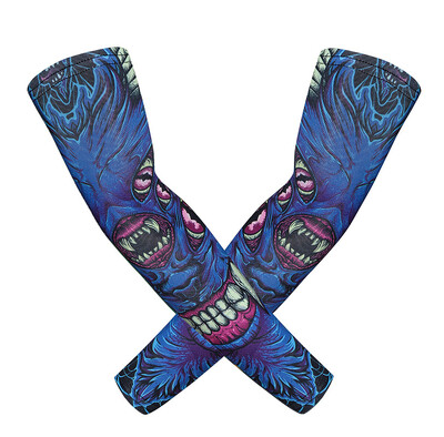 2 KOM Sportski rukavi za ruke Bicikl Motociklizam Biciklizam Trčanje Ribolov Zaštitne tetovaže lubanje Rukavi Košarkaški štitnik za ruke za muškarce i žene