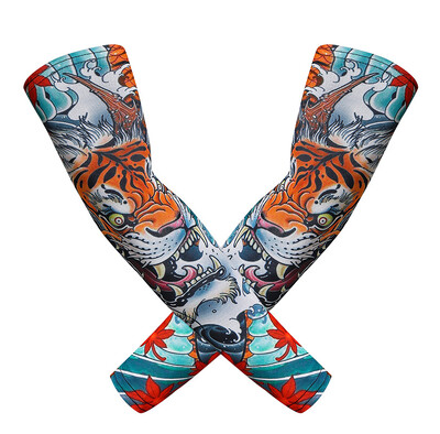 2 KOM Sportski rukavi za ruke Bicikl Motociklizam Biciklizam Trčanje Ribolov Zaštitne tetovaže lubanje Rukavi Košarkaški štitnik za ruke za muškarce i žene