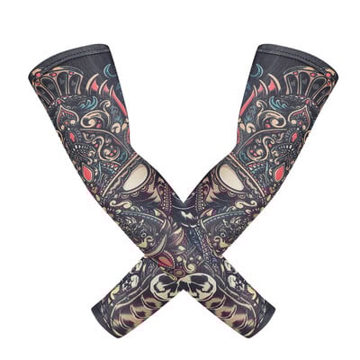 2 KOM Sportski rukavi za ruke Bicikl Motociklizam Biciklizam Trčanje Ribolov Zaštitne tetovaže lubanje Rukavi Košarkaški štitnik za ruke za muškarce i žene