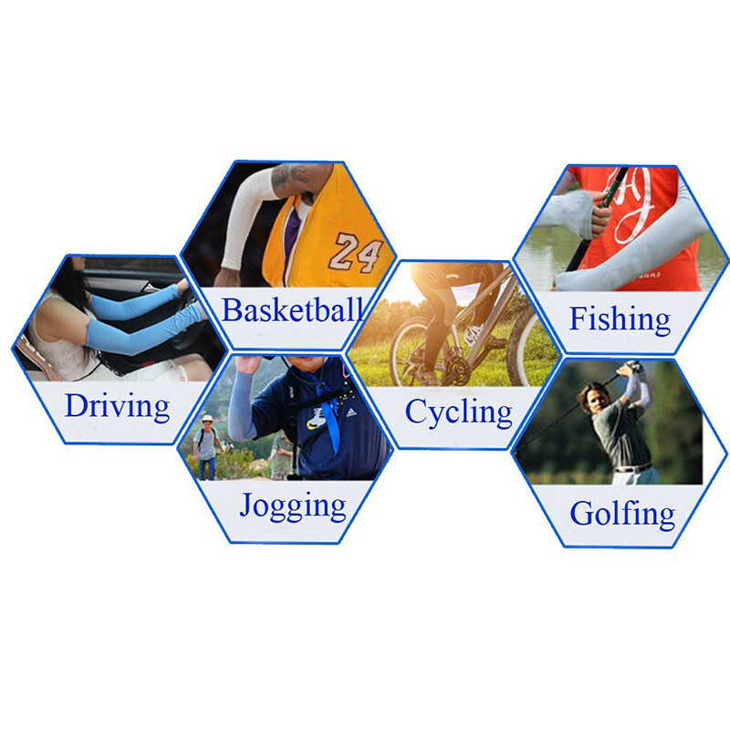 1 par sportskih biciklističkih rukava za produženje rukava za jahanje, trčanje Manšete za zaštitu od sunca Cool košarkaški štitnici za ruke za muškarce Sportska sigurnost