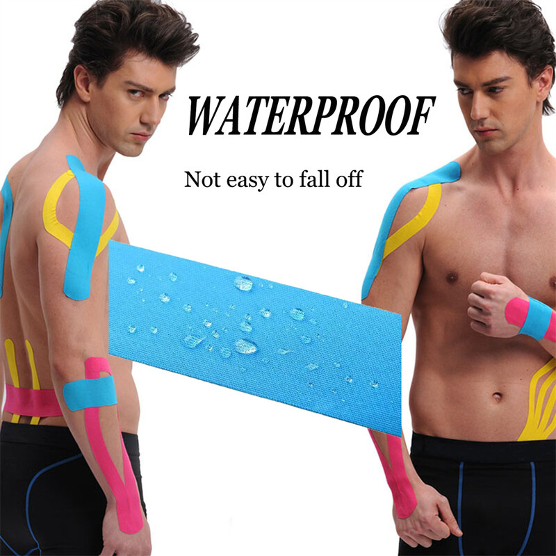 20 traka Kineziološka traka Naljepnice Unaprijed izrezana sportska vodootporna prozračna lateks traka Gležnjevi Koljena Elastične trake za sportske aktivnosti