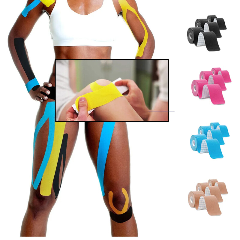 20 traka Kineziološka traka Naljepnice Unaprijed izrezana sportska vodootporna prozračna lateks traka Gležnjevi Koljena Elastične trake za sportske aktivnosti