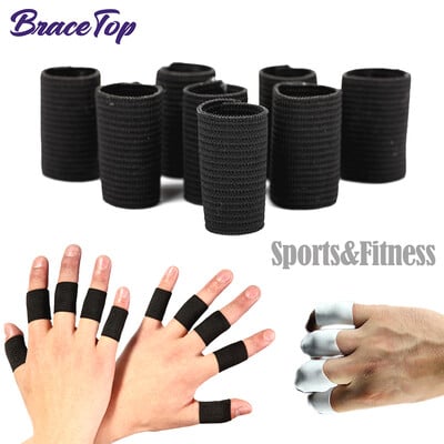 BraceTop 10db Rugalmas Sport ujj Ujj Arthritis Támogatás Ujjvédő Kültéri Kosárlabda Röplabda Ujjvédelem Új