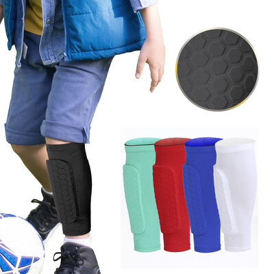 (S-2XL) 1 ζεύγος Teen Kids Football Shin Guard Ποδόσφαιρο Αντισύγκρουση Συμπίεση Μπάσκετ Γυμναστήριο μανίκια γάμπας Κάλτσες