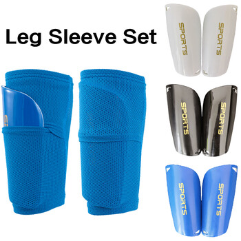 Σετ Soccer Shin Guard ενήλικες Παιδικές κάλτσες με επαγγελματικές ασπίδες τσέπης Κολάν Shinguards Κάλυμμα μανίκια Προστατευτικός εξοπλισμός