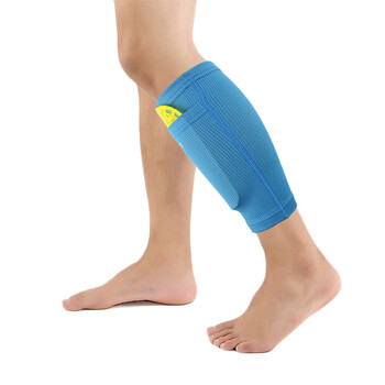 1 Ζευγάρι Ποδόσφαιρο Ποδοσφαίρου Shin Guard Sleeve Κάλτσες Shin Guard Θήκες με τσέπες για ενήλικες εφήβους Παιδί