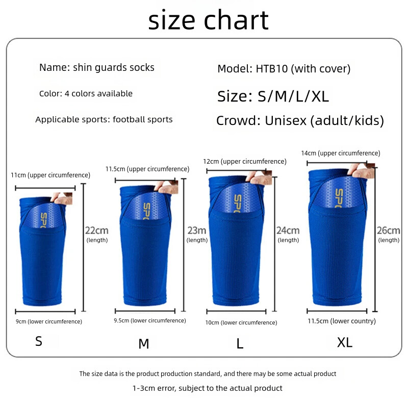 1 par nogometnih čarapa za zaštitu potkoljenice s džepnom opremom za nogometni trening, kompresijskim štitnikom za potkoljenice, sportskom potporom za noge